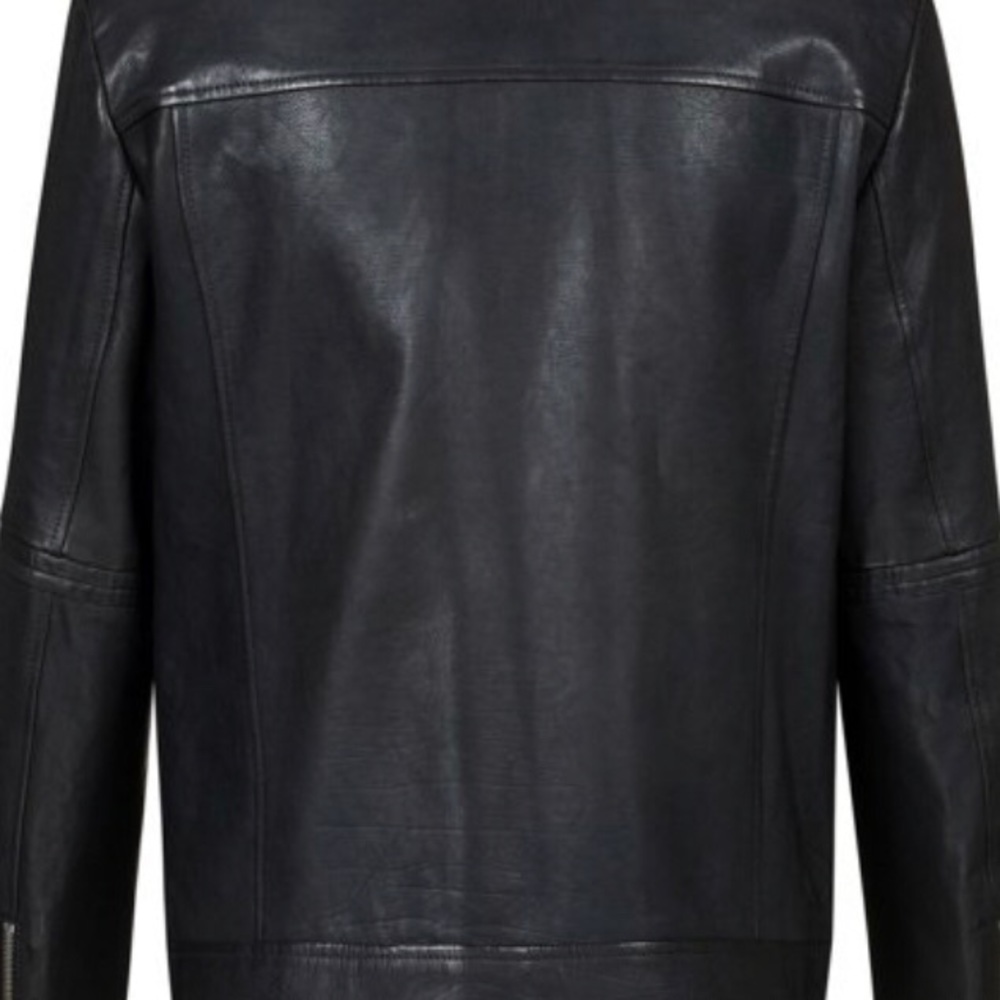 HUGO Black Lovell Biker Jacket Size L - Picture 2 of 8